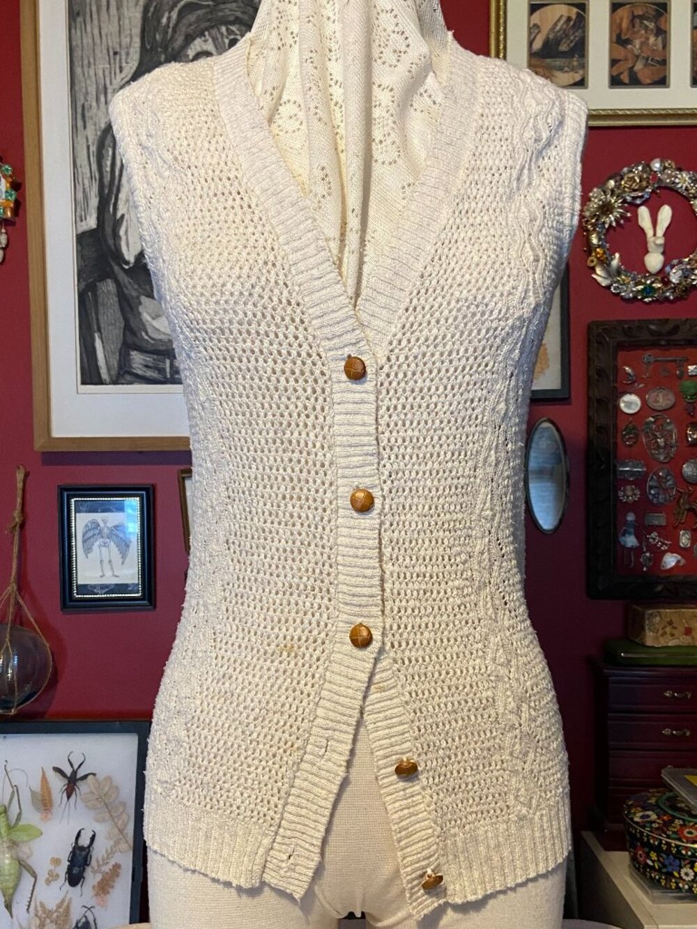 Vintage British Vogue INC Sweater Vest Made in the USA 60's to 70's